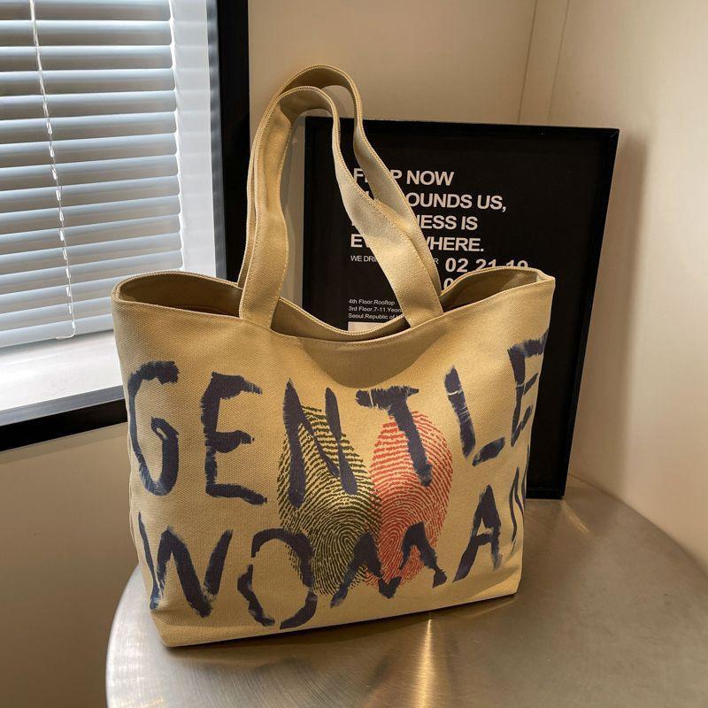 Túi Vải Dung Tích Lớn, Túi Vải Mới, Túi Đeo Vai, Túi Tote Thời Trang, Túi Xách, 2024 Hình Chữ Nhật Bag Nhung Da