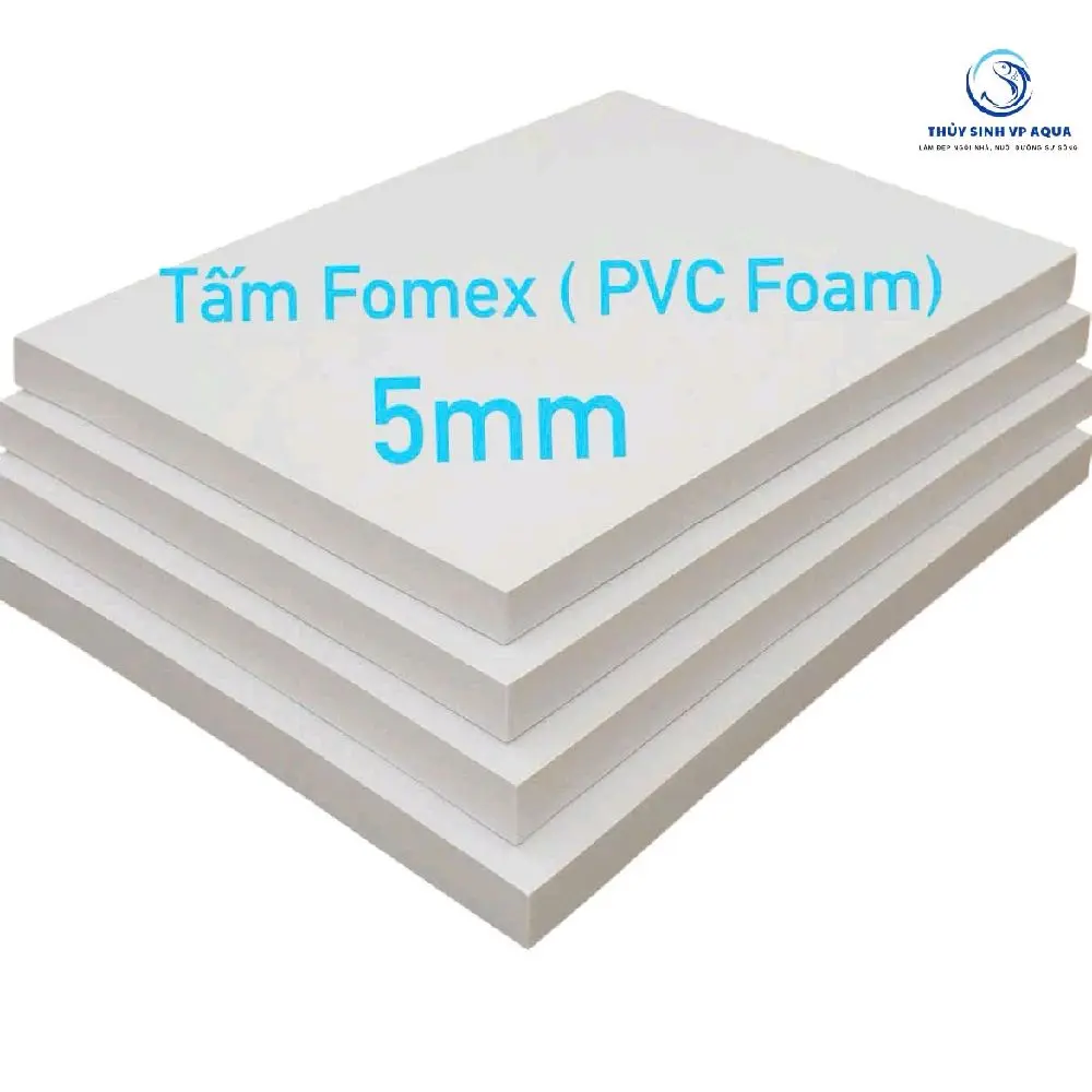 Tấm bìa Fomex dày 5mm làm đế dán layout hồ thủy sinh- đế dán giá thể