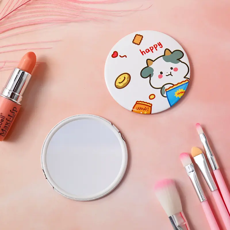 Mini Small Mirror Mini Make up Travel Wedding Gift Round Cute Cartoon mirror Cermin Kecil