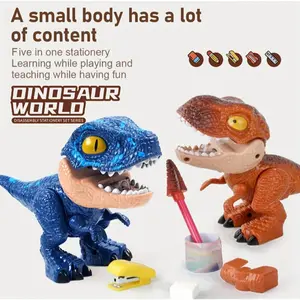 Ready [planet] Perlengkapan Sekolah Tempat Kotak Pensil Dino & Pesawat Multifungsi - Dino & Plane stationery Ori!!