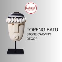 Gambar Leolle Bali Patung Topeng Batu Paras Stone Men | Dekorasi Meja Kantor Minimalis & Modern | Pajangan Meja Etnik Batu Alam Handmade Tinggi 14cm | Ornamen Interior Gaya Art Gallery | Hadiah Unik Bali Gift | Kado Housewarming | Stone Sculpture - VARIAN A dari Leolle Bali Kota Denpasar 1 Tokopedia