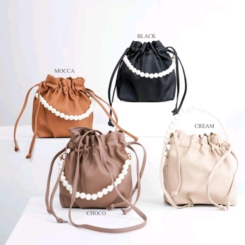pouch pearl serut- tas wanita selempang Polos 2