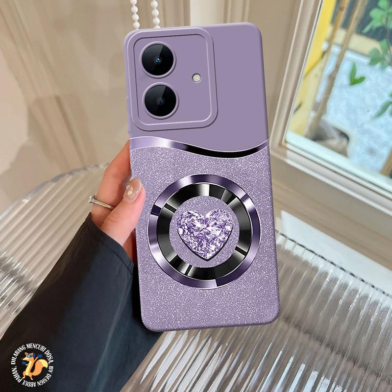 Dedux Custodia Cover per Xiaomi Redmi Note 13 PRO Plus 5G / Redmi Note 13 PRO+ 5G, Custodia in Vetro Temperato a Colori Sfumati + Protettivo TPU Case Cover (Viola