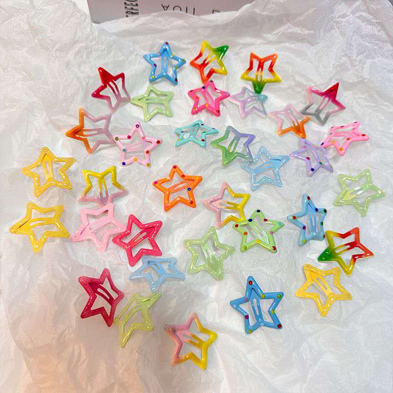 Jepitan Rambut  Bintang Warna-warni Clips Aksesori Rambut Praktis Dengan Dukungan Baik Dan Fleksibel Untuk Berbagai Gaya Rambut jepitan  mini  kecil