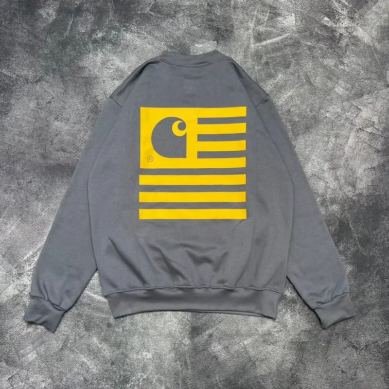 Crewneck Carhartt Wip Chrome Premium / Sweatshirt Carhartt Basic Logo / Sweater Crewneck Carhartt Full Hang Tag&Label / Crewneck Distro Pria Wanita Unisex Terbaru Kekinian Murah / COD / bentalaofficialstore Bandung Fleece Katun Casual Nyaman Simple Hitam 4