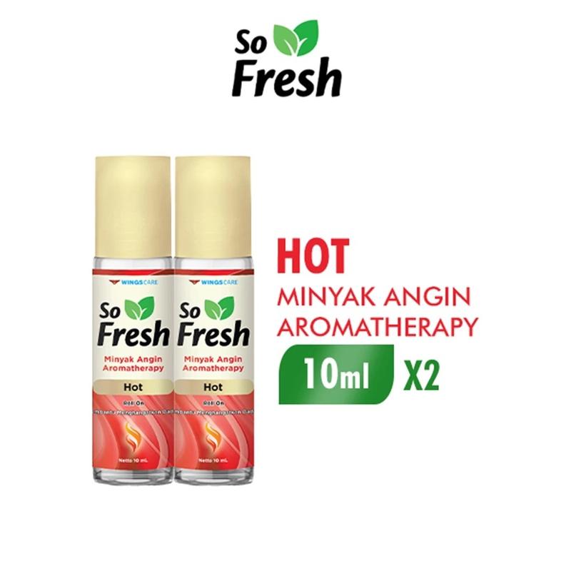 (ISI 2) SO FRESH Minyak Angin Aromatherapy 10ml | ROOL ON EUCALYPTUS & HOT 0