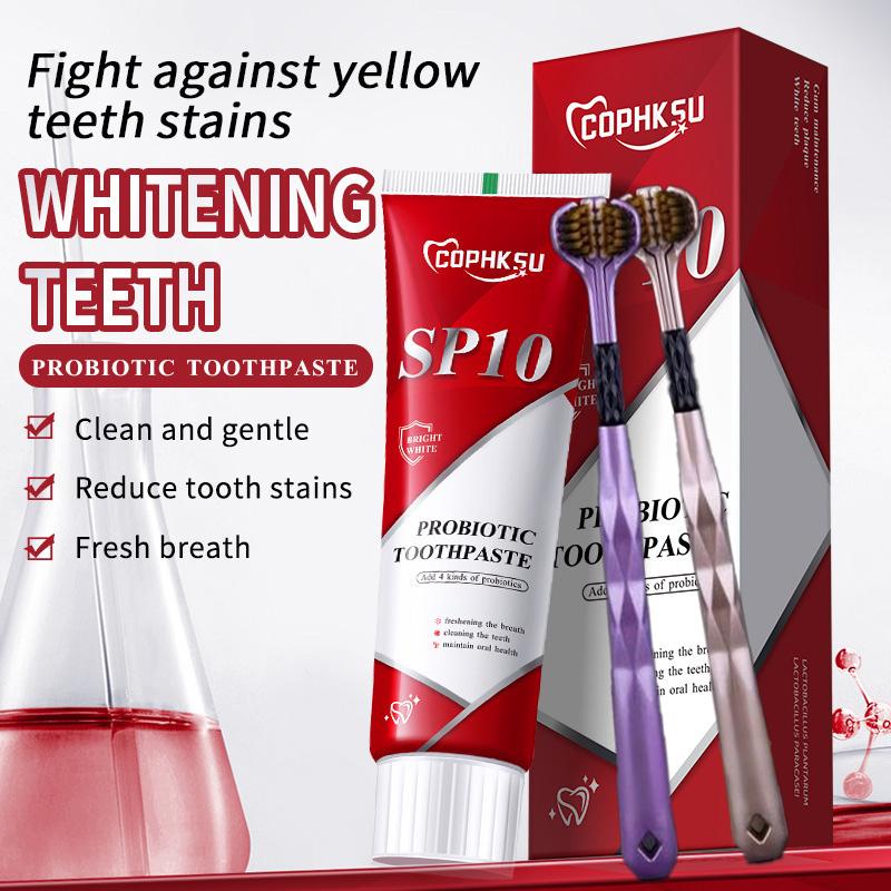 Pasta Gigi Pemutih Probiotik, SP10 Versi Terbaru dengan Formula Lebih Efektif, Perawatan Mulut Menyegarkan, Menghilangkan Bau Mulut, Cocok untuk Pria dan Wanita, Memutihkan, Menyegarkan Nafas, Mencerahkan Gusi dan Kesehatan Mulut Manis Menthol 0