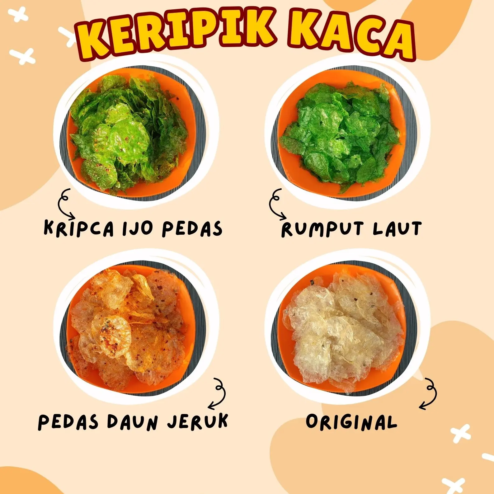 MIRA SNACK - KERIPIK KACA PEDAS Food Snack Pedas Kripca Kripik Makanan Cemilan Camilan Crispy