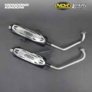 NDR RACING PREMIUM - Knalpot Standar Racing Type KINOCHI - Breket 2 PNP untuk Semua Jenis Motor Matic Honda/Yamaha/Suzuki dll Tinggal pasang  knalpot standar ngebass adem