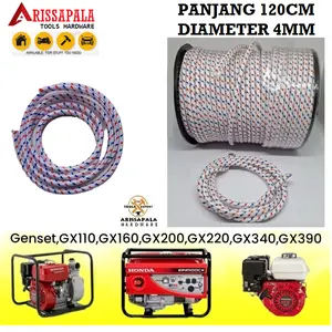 Tali starter Genset Mesin GX160 GX200 Tali 4mm engkol Selah Tarikan Recoil Stater Generator Mesin Penggerak Diesel