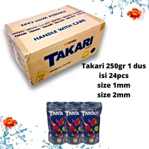 CPPETINDO Takari Fish Food 1mm/2mm Mix 250gr Nutrisi Seimbang Pakan ikan pelet ikan koi cupang hias mas chana – dry food fish