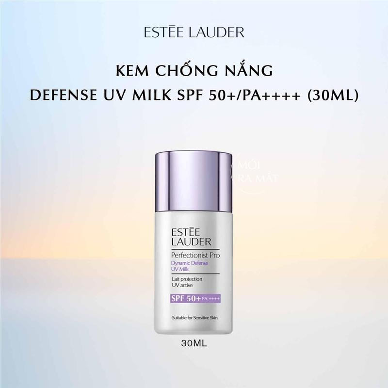 Kem chống nắng dạng sữa Estée Lauder Perfectionist Pro Dynamic Defense UV Milk SPF 50+ PA++++ với hợp chất chống oxy hóa 30ml • Kem chống nắng chống tia UV dành cho da nhạy cảm