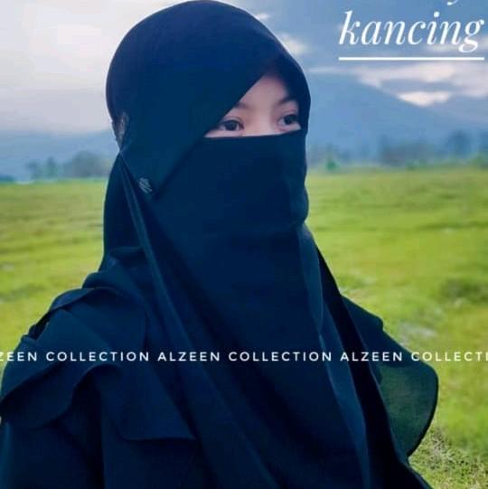 bandana al zeen temboro bahan jetblak mix sifon silk 100 dapat 3 4