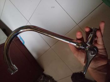 Product Review of FLUSSO Kran Leher Angsa Drat Tembok 1/2 Inch Keran Air Cuci Piring Kualitas Premium | 2215 from H**3 0