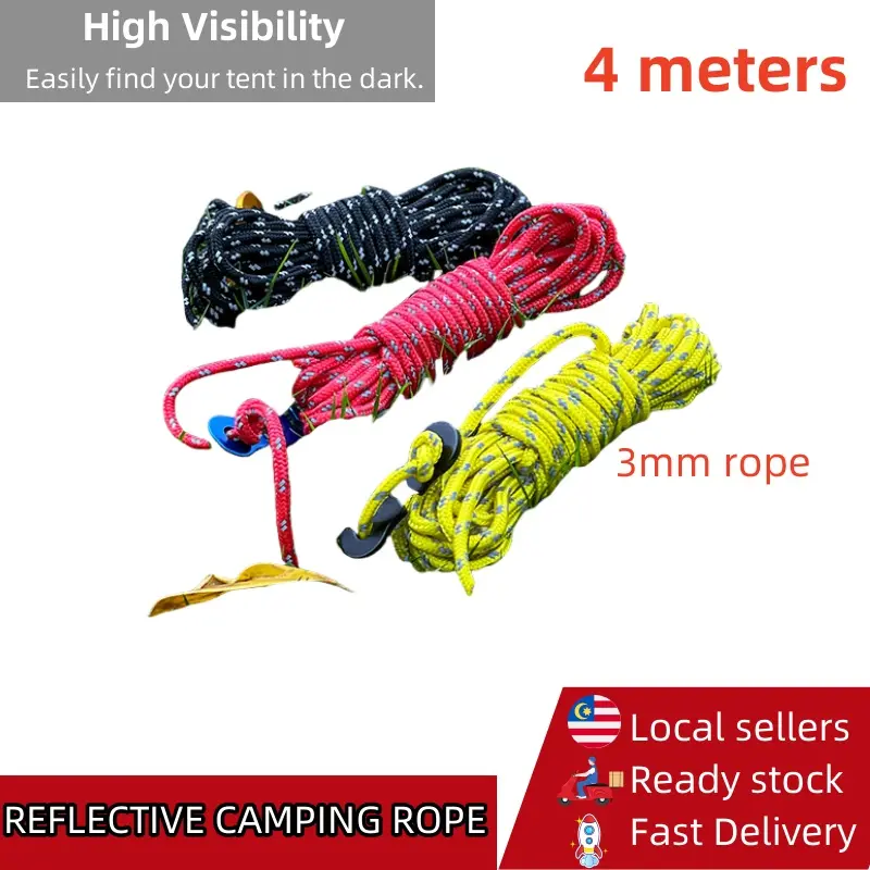 Skyline Rope Outdoor Camping Bold Nightlight Tent Rope 3mm Bold Ground Nail - TikTok ...