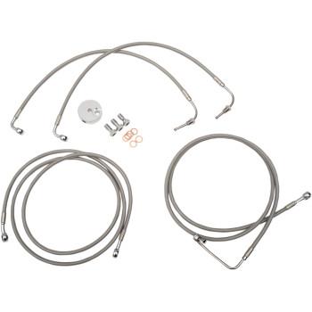 Gambar LA CHOPPERS #1741-3945 Stainless Steel Brake Line 18-20" FLH 08-2013 ABS dari BANDUNGPARTS Kota Bandung Tokopedia