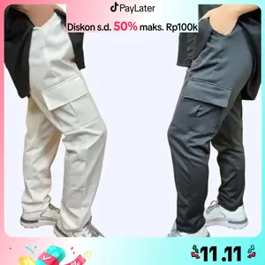 LOOSE PANTS CARGO PARAGUAY CELANA BAGGY CARGO PANJANG  Nyaman Lembut Tebal Serut Melar