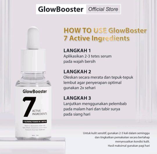 Serum Glowing - Serum GloowBooster 7 Active Ingredients | Serum Pencerah 7 Kandungan Aktif | Serum Pemutih Wajah 10ml
