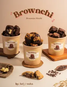 Brownchi Brownies Mochi Premium Gluten Free Brown Sugar Signature Brownchi Brownies Mochi Bucket oleh keisuka