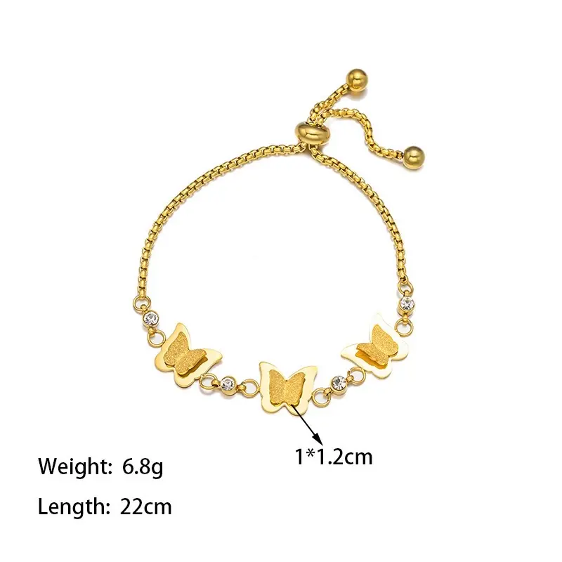 Gelang Tangan Serut Kupu Titanium Gl272 3