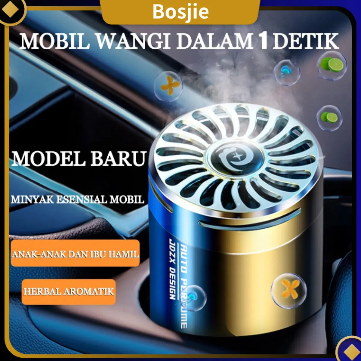 【Bosjie】2pcs Car Aromatherapy Menghilangkan Bau Aneh Di Dalam Mobil Menyegarkan Udara Di Dalam Auto Air Purifier Parfum Mobil Pengharum Ruangan Mobil Botany Perfume  Logam