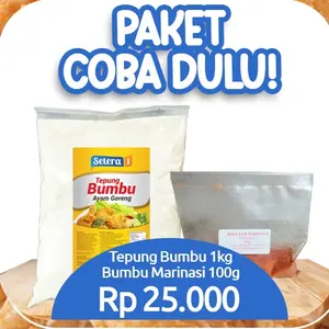 Paket Coba Dulu - Tepung Bumbu 1kg & Marinasi 100g - Selera 1