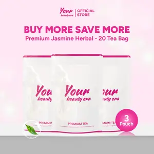 [PAKET HEMAT 3 PCS] Your Beauty Era - 3 Pouch | Isi 20 Bag | Herbal Health Green Tea Booster | Teh Hijau Melati Herbal | Isi 3 Pouch