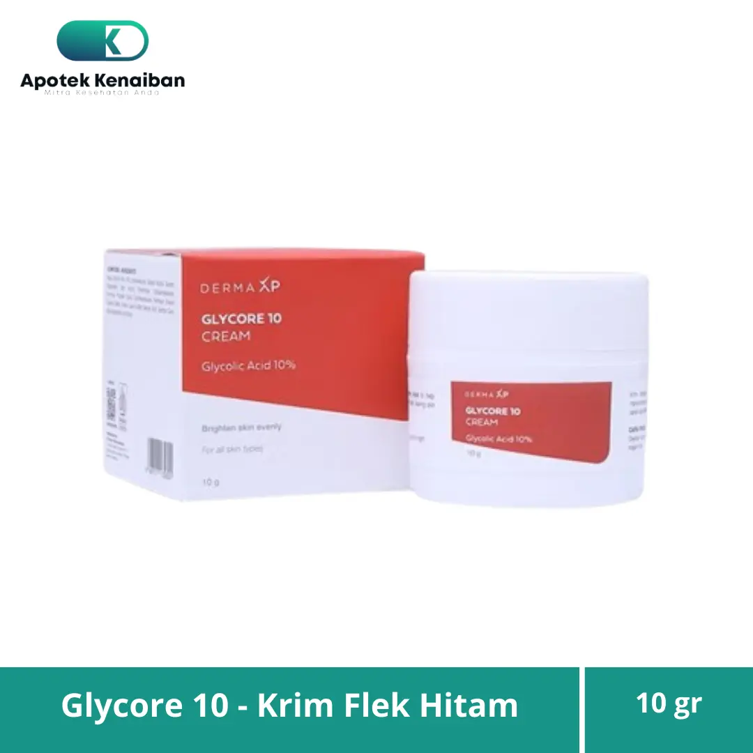 Glycore 10% Cream 10 gr Glycolic Acid Krim Flek Hitam / Bekas Jerawat