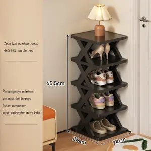 Rak Sepatu X Susun Tempat Penyimpanan Sandal Sepatu 2-9 Susun Plastik /RAK SEPATU PLASTIK 6 SUSUN TEMPAT