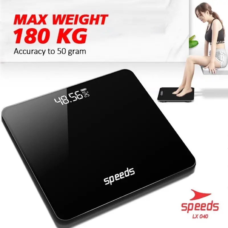 Timbangan badan termometer digital 180kg