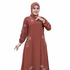 Gamis Arraya Motif Bordir Terbaru Abaya Arraya Gamis Bordir Busui Wanita