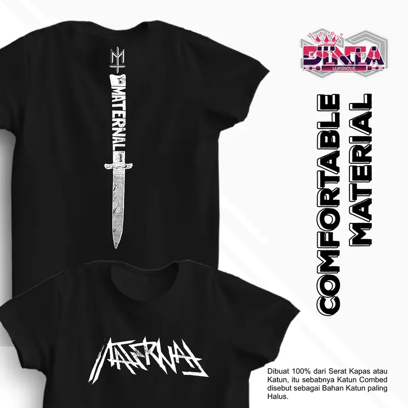 Baju Kaos Distro Pria Wanita Viral Maternal Disaster T shirt Vintage Katun Hitam Putih Oblong Keren Combed Dewasa Sablon Unisex Atasan 0