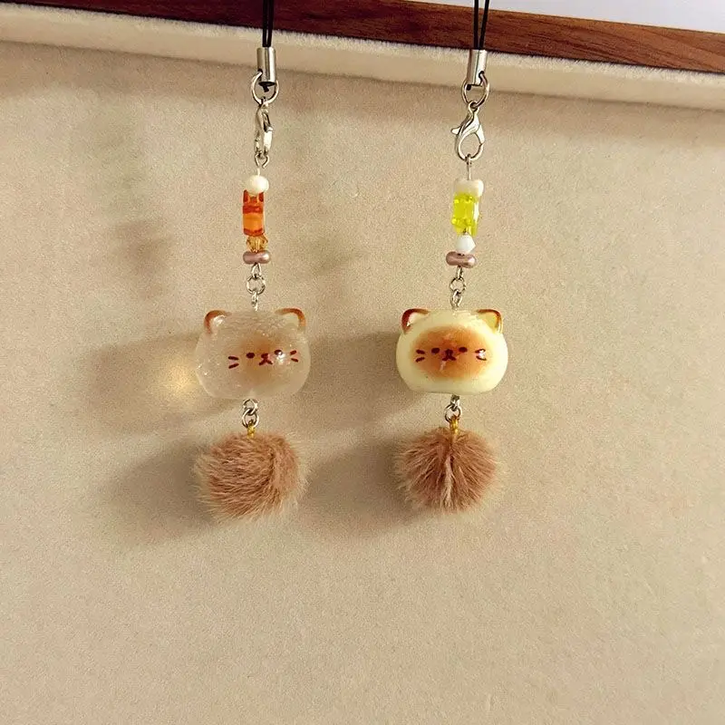 Gantungan HP Kucing Lucu - Aksen Tas Ransel Dompet Gantungan Ponsel - Aksesoris Ponsel Kreatif Karakter Imut - Souvenir Kado untuk Cewek Pacar Sahabat