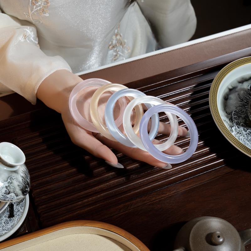 Vòng tay mắt mèo bạch nguyệt quang vòng phong thủy đá mã não Bilo Jewelry