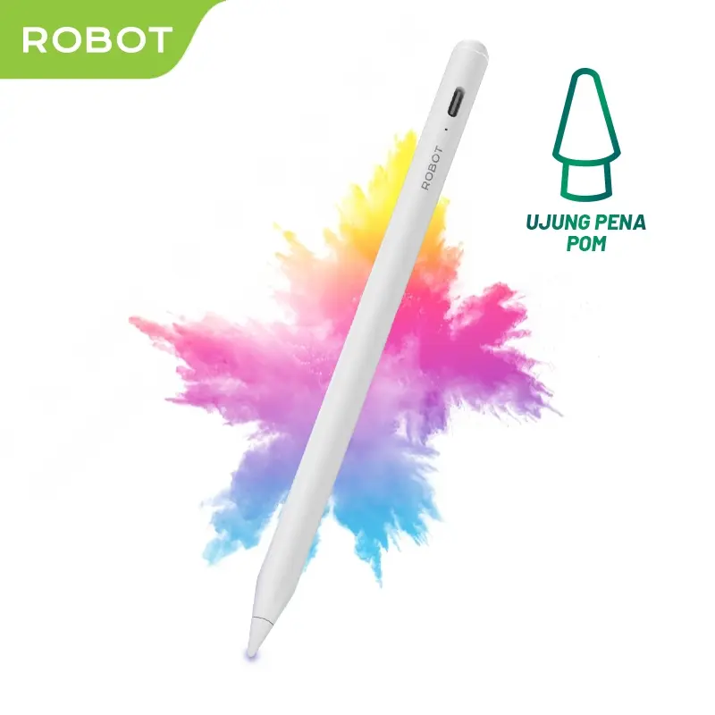 ROBOT RSP10 Stylus Pen Universal Pulpen Layar Sentuh Active Capacitive untuk iOS Android Garansi 1 Tahun Portable & Sensitif [BISA COD]