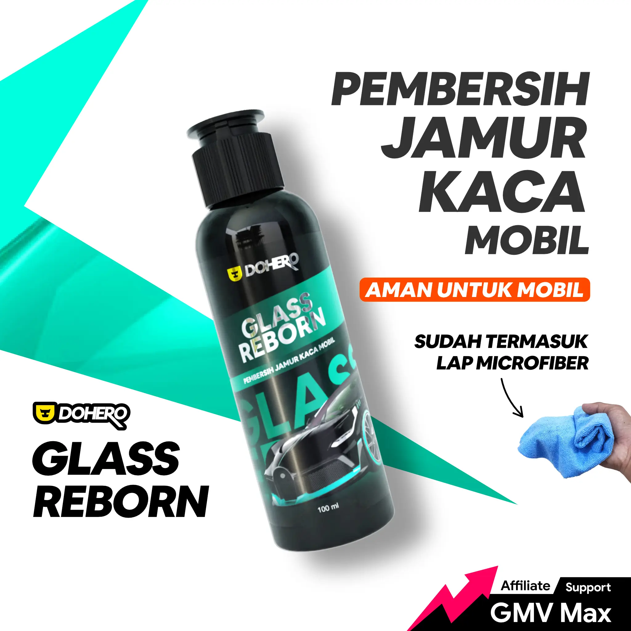 Pembersih Jamur Kaca Mobil / Waterspot Remover Dohero Glass Reborn Car Glass Cleaner