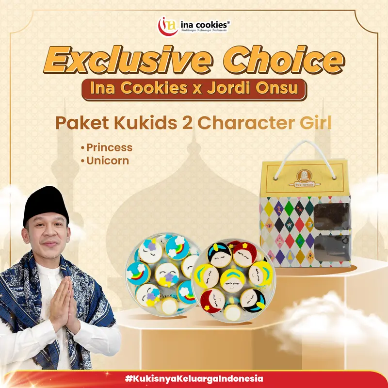 Kukids 2 Character Boy & Girl Kue Kering Regluer Exclusive Choice Ina Cookies by Jordy Onsu 1