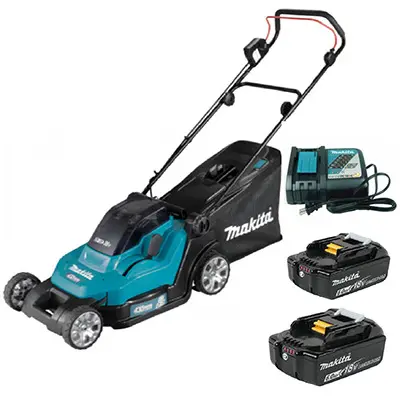 Makita DLM432Z Cordless Lawn Mower PLUS 2 X 18V 6.0AH LI-ION Battery Pack