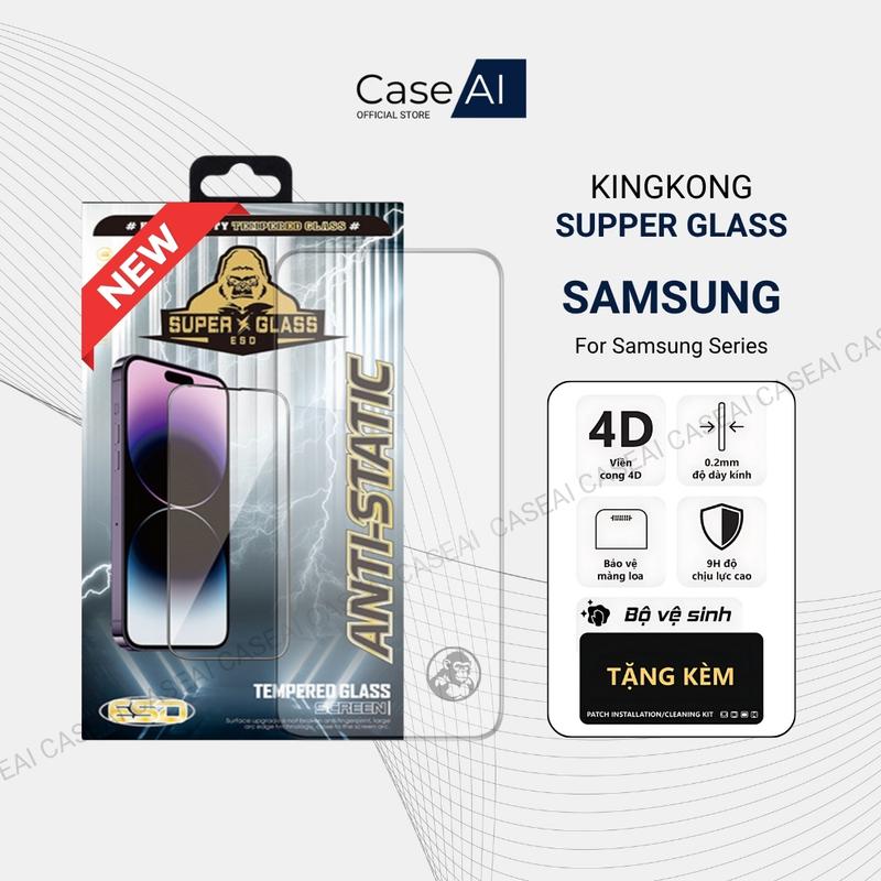 Kính Cường Lực KINGKONG full màn dành cho Samsung, chống va đập và bảo vệ toàn diện, tặng bộ vệ sinh cao cấp