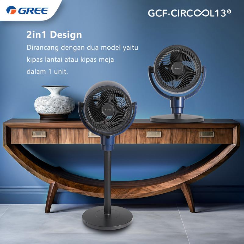 GREE - Air Circulation Fan - Swing Otomatis - 2in1 Kipas Meja dan Lantai- GCF-CIRCOOL13S 3