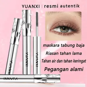 Yuanxi Mascara Waterproof Long Lasting Volumizing Eye Lash Makeup Tahan Air Hitam Kosmetik Tabung Baja Riasan Tahan Lama Resmi Autentik