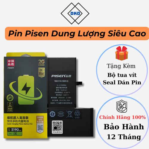 CODPin Pisen dung lượng Siêu Cao cho máy 6/7/8/x/xs/xr/xsmax/11/12/13/14/15/16/plus/mini/pro/promax/se