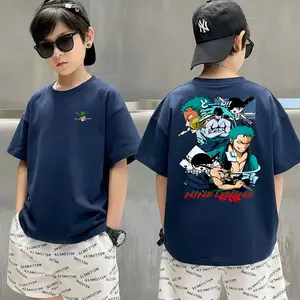 Baju Kaos Anak Laki Laki Distro Umur 7-16 Tahun Gambar Anime ZORRO Bahan Katun 30s