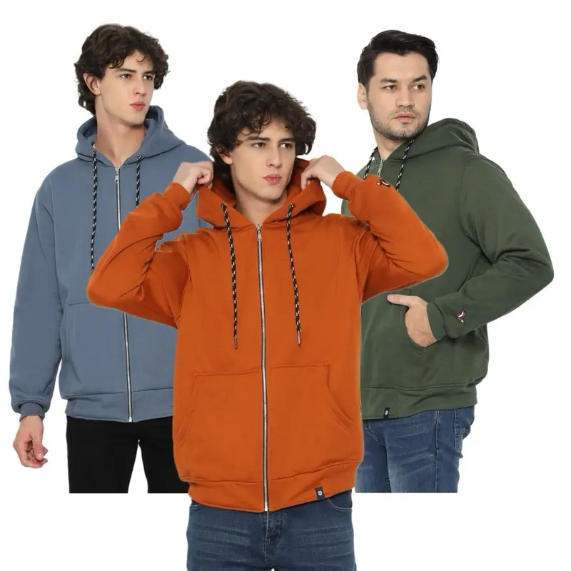 Stillbravo Sweater Pria Basic Pullover Hoodie Bordir zipper Fox Edition