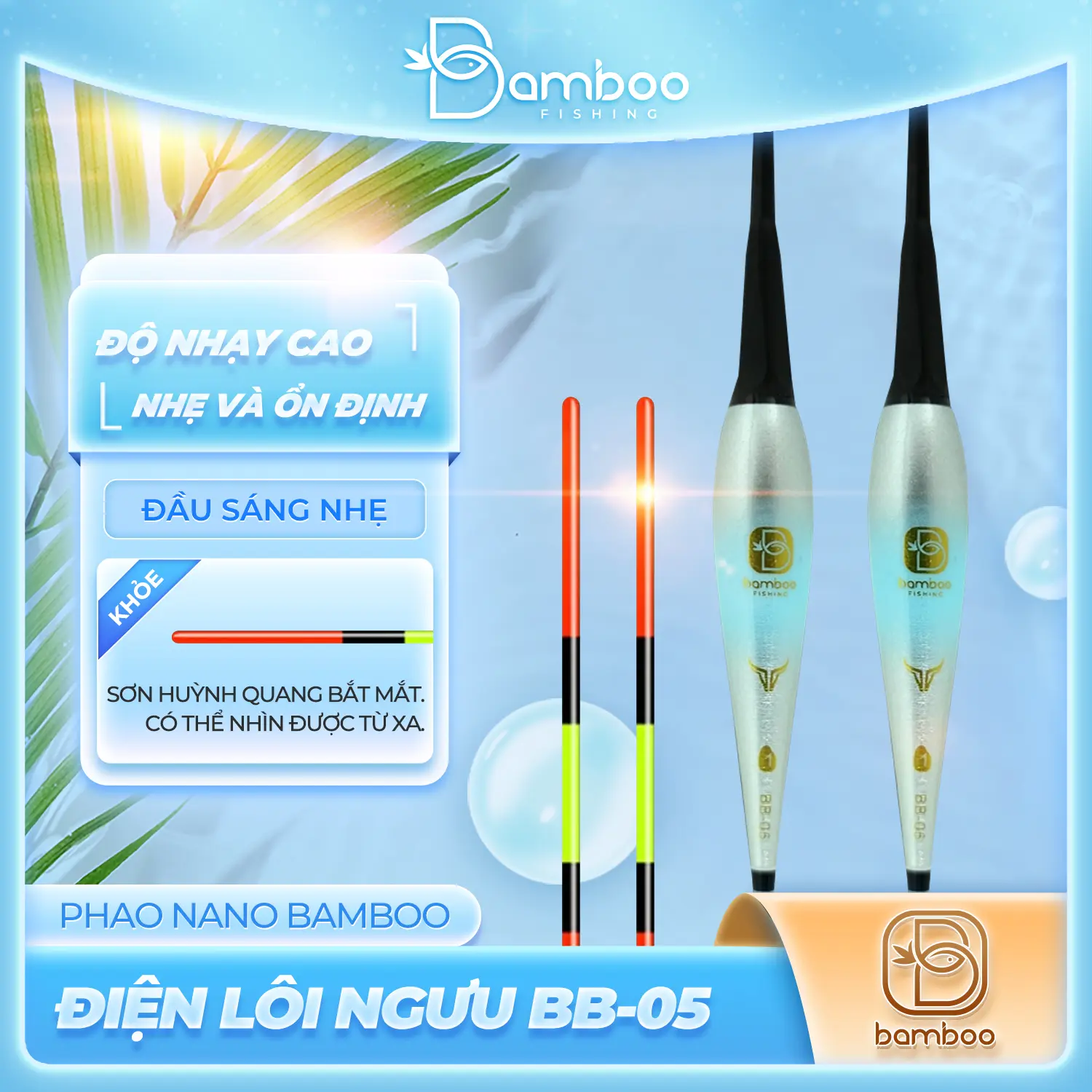 Phao Nano Bamboo Điện Lôi Ngưu BB-05