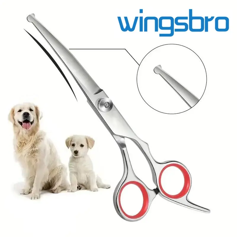 Curved Dog Grooming Scissors, Sharp Pet Groomer Shears For Cats And Dogs, Premium Stainless Steel Hair Grooming Tools For Pets
