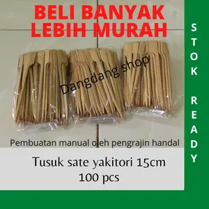 Tusuk sate yakitori 15cm isi 100 pcs  tusuk sate dayung tusuk sate bendera Kitchenware