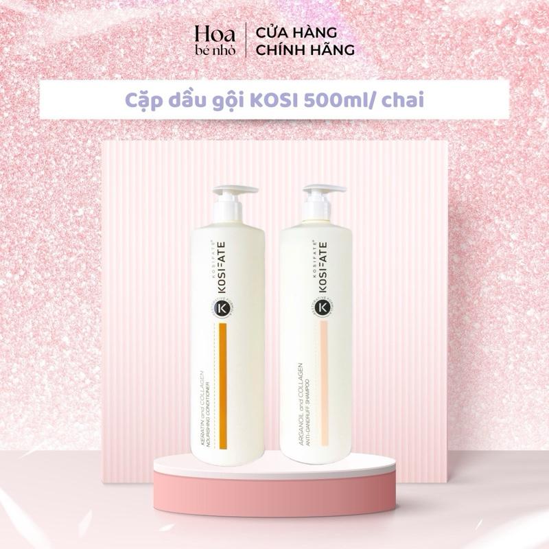 Cặp dầu gội-xả KOSI keratin Collagen 500ml/chai