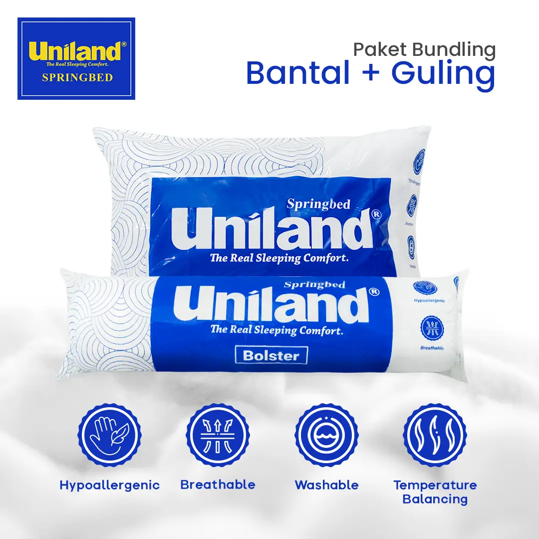 Bundling Uniland Bantal Dacron Silicon + Guling Dacron Silicon