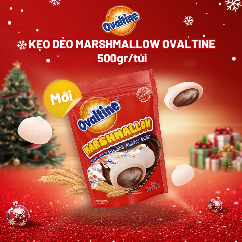 Kẹo Dẻo Marshmallow Nhân Sô-cô-la Ovaltine Túi 500gr